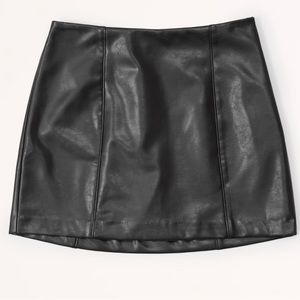 Abercrombie & Fitch Vegan Leather Mini Skort